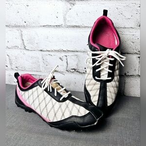 FootJoy Summer Series Spikeless Golf Shoes • Pink Black • Women’s 8
